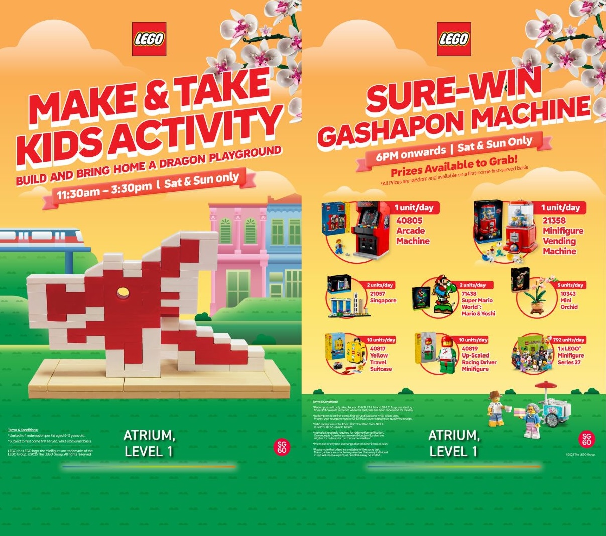 NEX shopping mall promotional brochure for LEGO SG60 Pop-Up exhibition