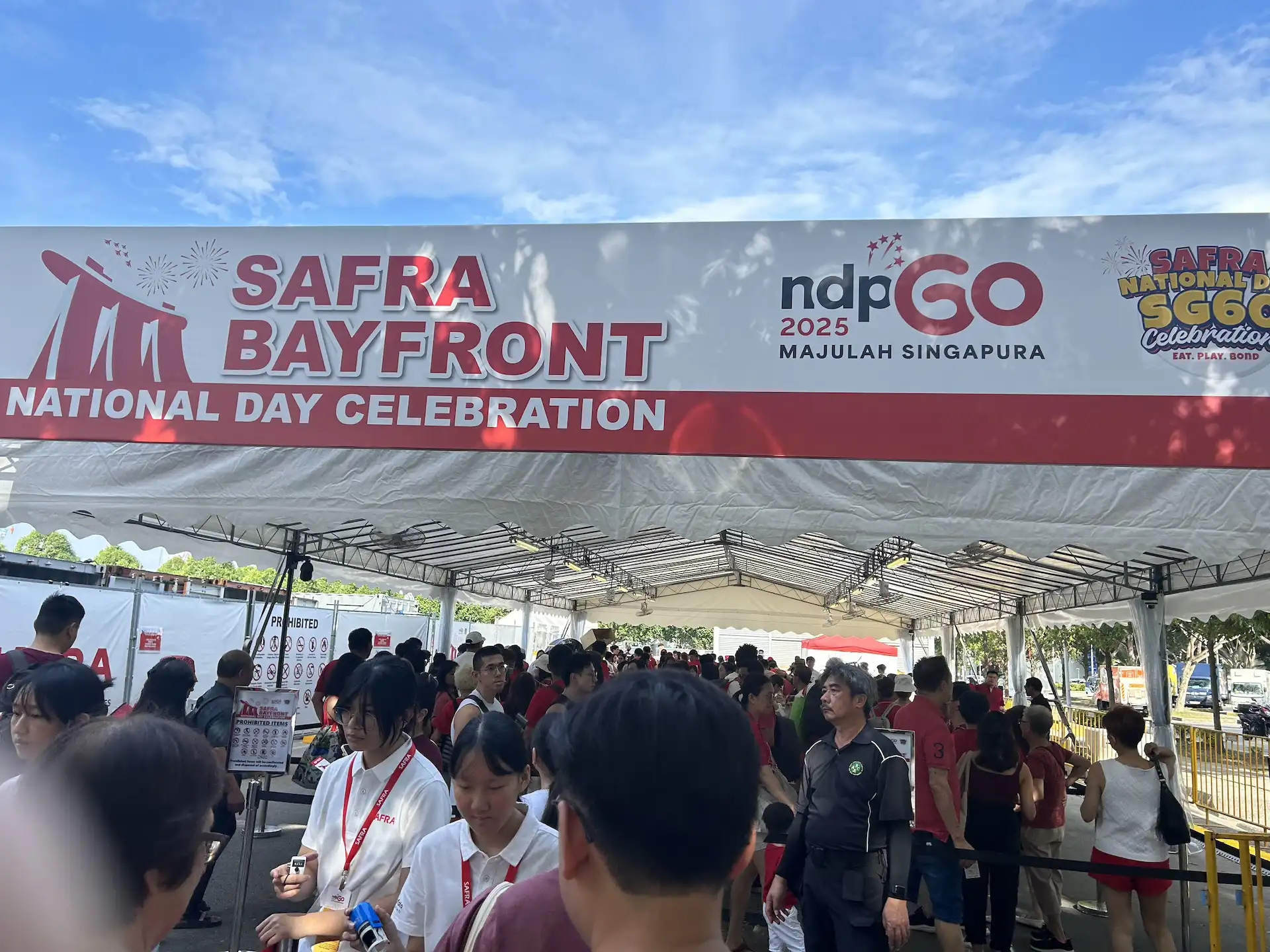 Safra NDP Bayfront Celebration 2025 Entrance