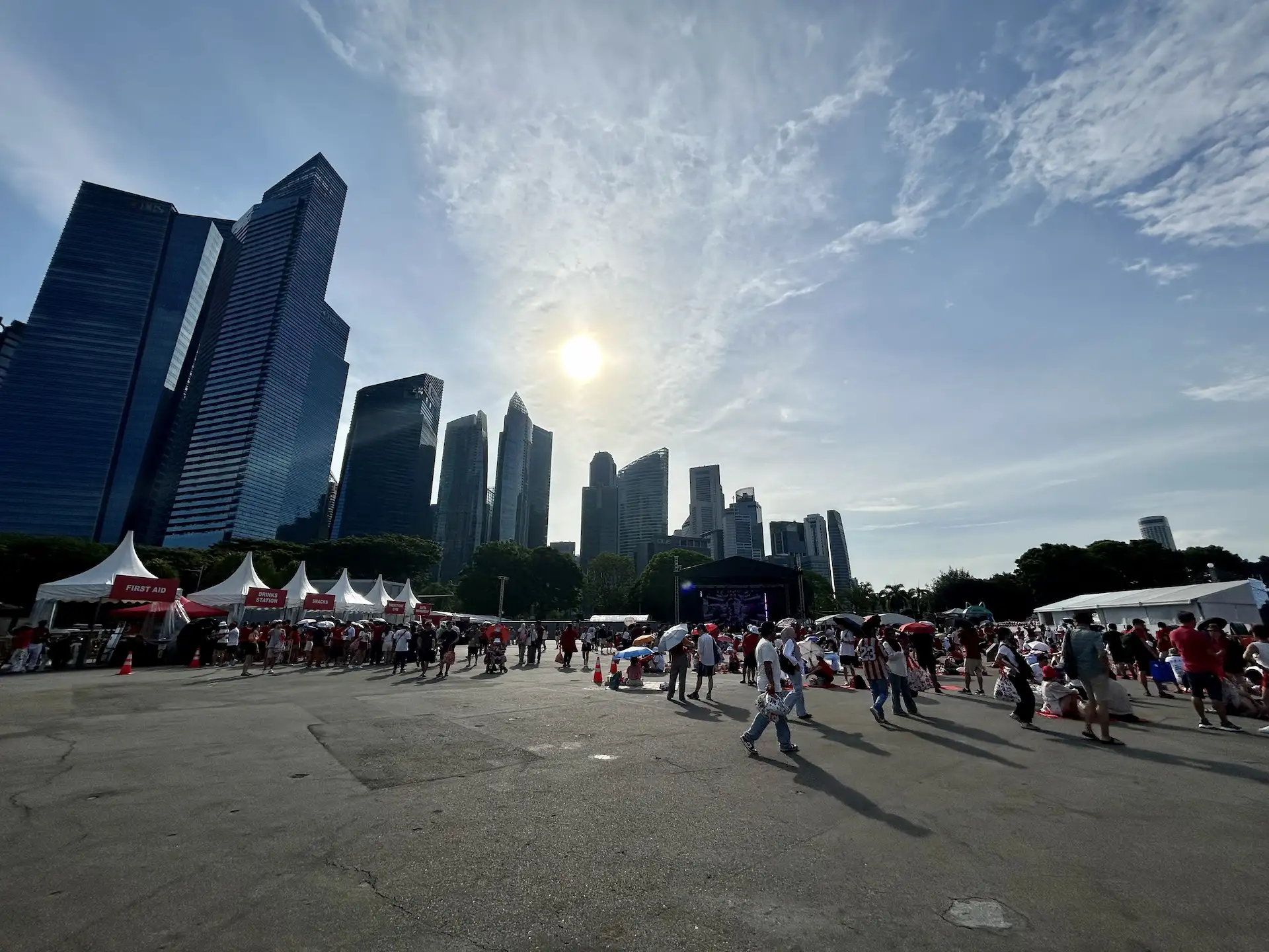 Amazing view of the skyscrapers from the Bayfront event space